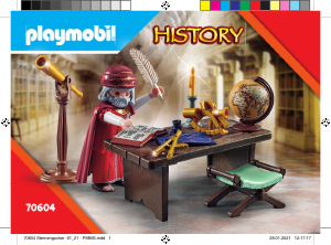 Manuale Playmobil set 70604 History Gift set 'astronomo'