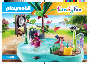 Handleiding Playmobil set 70610 Leisure Leuk zwembad met watersplash