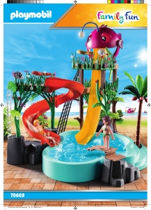 Handleiding Playmobil set 70609 Leisure Waterpark met glijbanen
