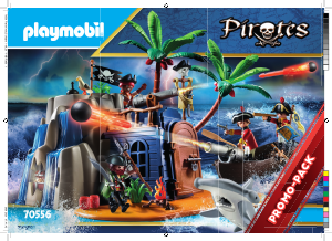 Bruksanvisning Playmobil set 70556 Pirates Piratö med skattgömma