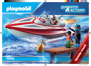 Handleiding Playmobil set 70744 Racing Speedboot met onderwatermotor