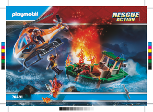 Manual Playmobil set 70491 Rescue Coastal fire mission