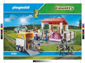 Handleiding Playmobil set 70325 Riding Stables Paardenboerderij met trailer