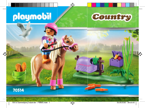 Mode d’emploi Playmobil set 70514 Riding Stables Cavalière et poney islandais