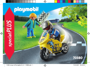 Manual de uso Playmobil set 70380 Special Chicos con moto de carreras