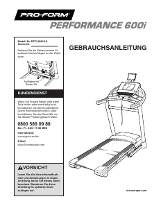 Bedienungsanleitung Pro-Form Performance 600i Laufband