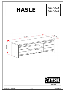 Rokasgrāmata JYSK Hasle (140x48x38) TV galds