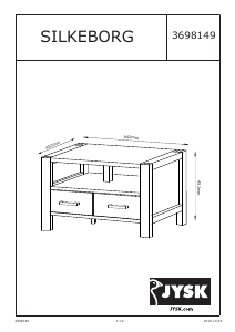 Priročnik JYSK Silkeborg (85x46x45) TV-element