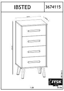 Manual JYSK Ibsted (51x103x40) Dresser
