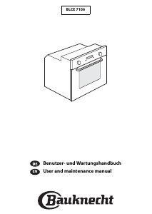 Handleiding Bauknecht BLCE 7106/ES Oven