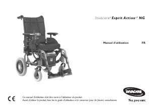 Mode d’emploi Invacare Esprit Action NG Fauteuil roulant électrique