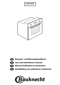 Manual Bauknecht ELCES 8250 IN Oven
