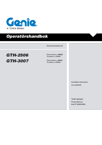 Bruksanvisning Genie GTH-3007 Gaffeltruck