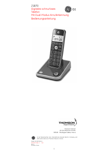Bedienungsanleitung GE 21870 Schnurlose telefon