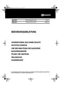 Bedienungsanleitung Bauknecht EMZD 4866 AL Backofen