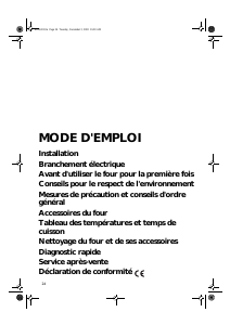Mode d’emploi Bauknecht ESN 4483/C WS Four