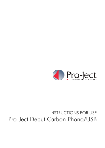 Bruksanvisning Pro-Ject Debut Carbon Phono USB Skivspelare