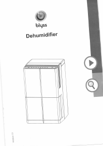 Manual Blyss WDH-1012EA Dehumidifier