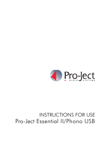 Manual Pro-Ject Essential II Phono USB Turntable