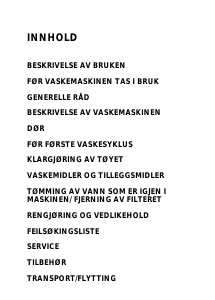 Bruksanvisning Bauknecht Excellence 1470 Vaskemaskin