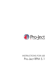Handleiding Pro-Ject RPM 5.1 Platenspeler