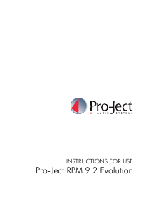 Handleiding Pro-Ject RPM 9.2 Evolution Platenspeler