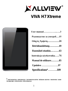 Manual Allview Viva H7 Xtreme Tablet