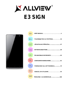 Instrukcja Allview E3 Sign Telefon komórkowy