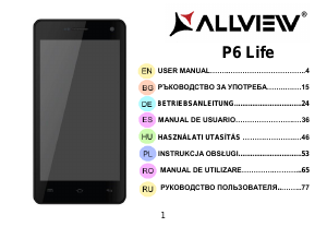 Руководство Allview P6 Life Мобильный телефон