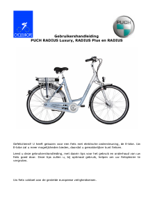 Handleiding Puch Radius Luxury Elektrische fiets