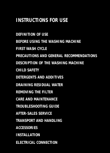 Manual Bauknecht WA 8511 Washing Machine
