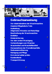 Bedienungsanleitung Bauknecht WA 85850 Waschmaschine