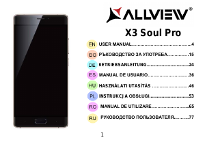 Használati útmutató Allview X3 Soul Pro Mobiltelefon