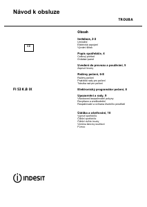 Manuál Indesit FI 53 K.B IX Trouba