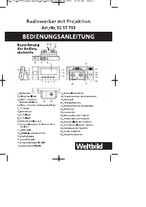 Bedienungsanleitung Weltbild 52 57 753 Uhrenradio