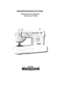 Bedienungsanleitung Victoria FY800 Nähmaschine