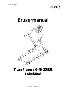 Brugsanvisning Titan Fitness G-fit 258SL Løbebånd