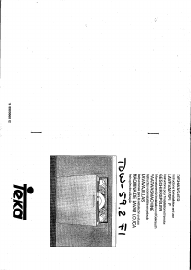 Manual Teka TDW 59.2 FI Máquina de lavar louça