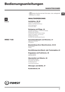 Bedienungsanleitung Indesit IWDE 7125 B (EU) Waschtrockner
