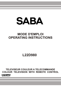 Manual SABA L22D980 LCD Television