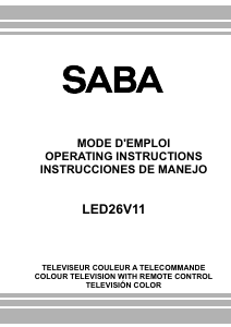 Manual SABA LED26V11 LCD Television