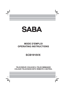 Handleiding SABA SCB1910VX LCD televisie