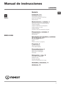 Manual de uso Indesit EWD 61052 W EU Lavadora