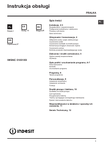 Посібник Indesit IWSNC 51051X9 EU.M Пральна машина