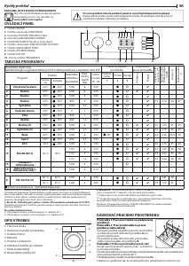 Návod Indesit MTWSA 61252 WK EE Práčka