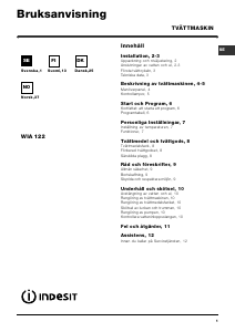 Bruksanvisning Indesit WIA 122 (EX) Tvättmaskin