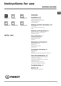 Manual de uso Indesit WITXL 1251 (EU) Lavadora