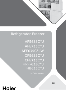Mode d’emploi Haier HB635CSHJ Réfrigérateur combiné