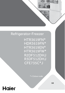 Használati útmutató Haier HTR3619FNMN Hűtő és fagyasztó