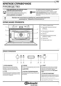 Руководство Bauknecht EMDK7 6638 PT Микроволновая печь